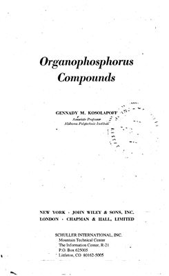 Organophosphorus Compounds