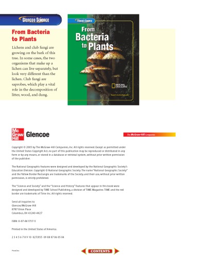 From Bacteria to Plants Glencoe Science