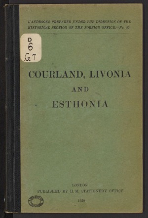 Courland, Livonia and Esthonia