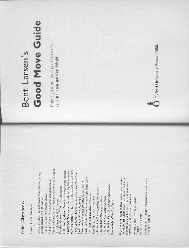 Bent Larsen's Good Move Guide