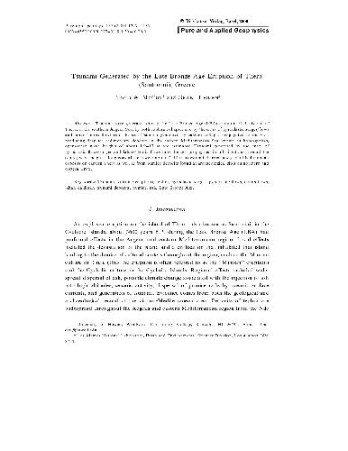 Archeology - Tsunami Generated by the Late Bronze Age Eruption of Thera