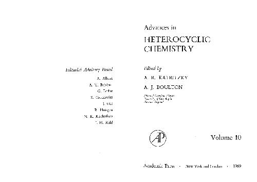 Advances in Heterocyclic Chemistry