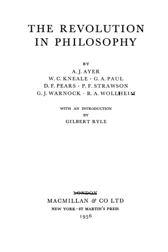 The Revolution in Philosophy