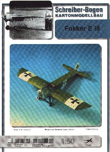 Schreiber-Bogen Modellbau Fokker EIII 1-50