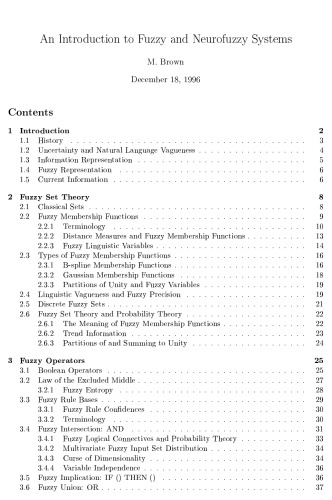 An Introduction to Fuzzy and Neurofuzzy Systems