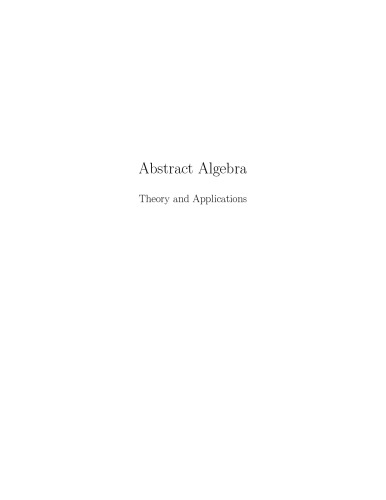 Abstract algebra: Theory and applications