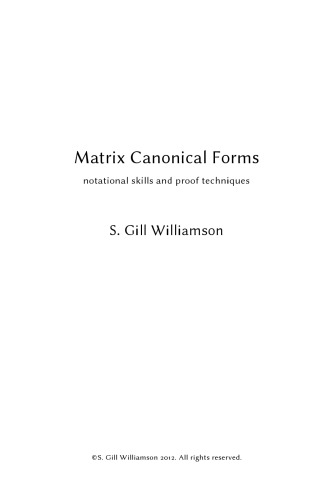 Matrix canonical forms