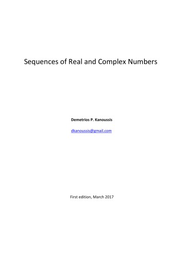 Sequences of real and complex numbers