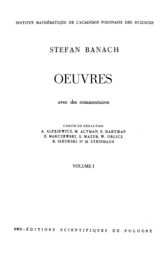 Oeuvres, tome 1