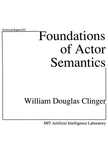 Foundations of actor semantics