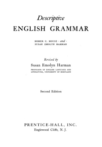 Descriptive English grammar