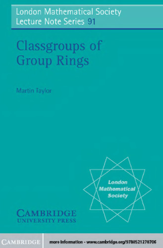 Classgroups of Group Rings