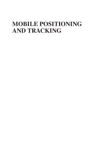 Mobile positioning and tracking : from conventional to cooperative techniques