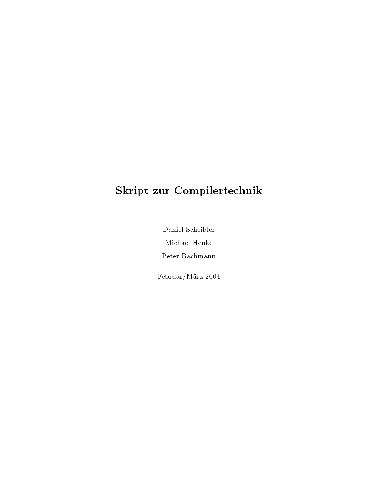 Compilertechnik 001