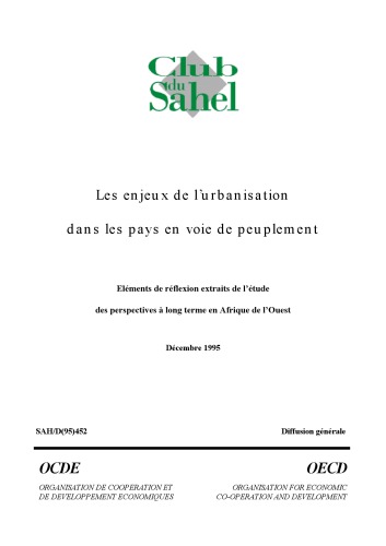 Les enjeux de l’urbanisation dans les pays en voie de peuplement