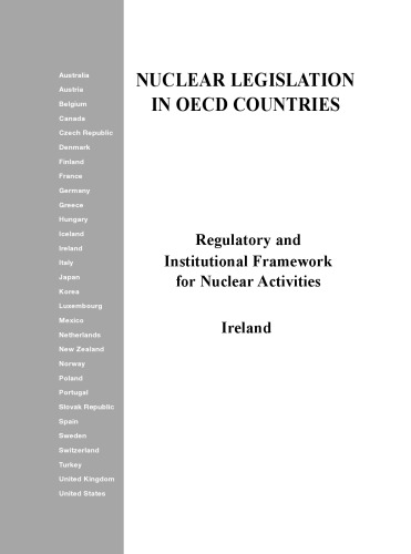 Regulatory and institutional framework for nuclear activities. Ireland.