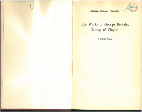 Works of George Berkeley, Bishop of Cloyne