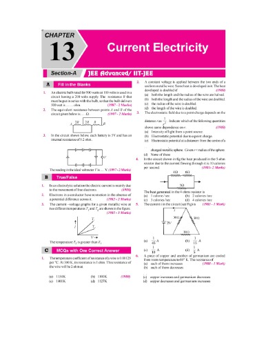 Current Electricity Electrical Circuits IIT JEE Chapterwise Solution 1978 to 2017 AIEEE IIT JEE main included