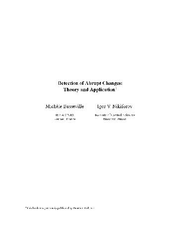 Detection of Abrupt Changes Theory and Application