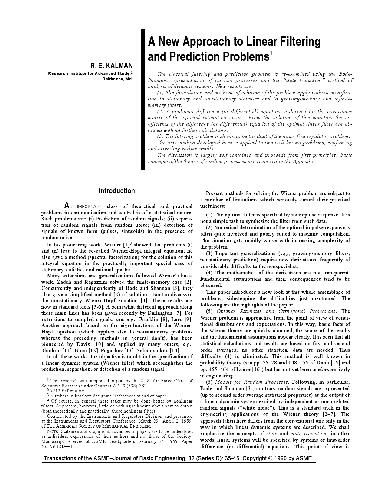 A new approach to linear filtering and prediction problems