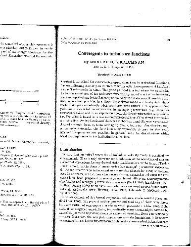 Convergence to turbulence function