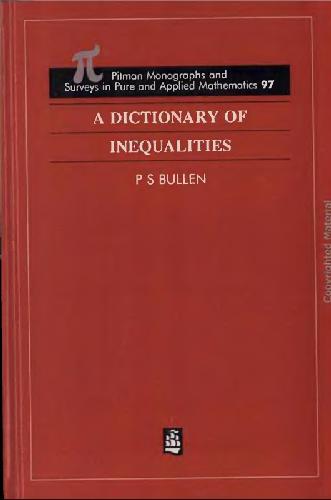 A Dictionary of Inequalities
