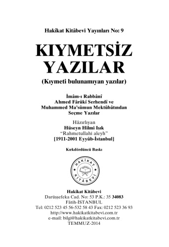 Kiymetsiz Yazilar