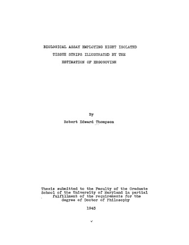 Biological assay employing eight isolated tissue strips illustrated by the estimation of ergonovine