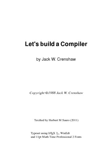 Let’s build a Compiler