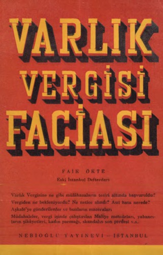 Varlık Vergisi Faciası