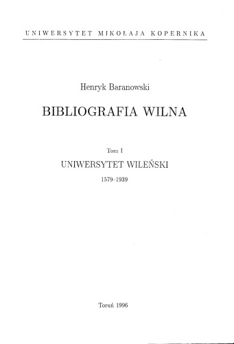 Bibliografia Wilna