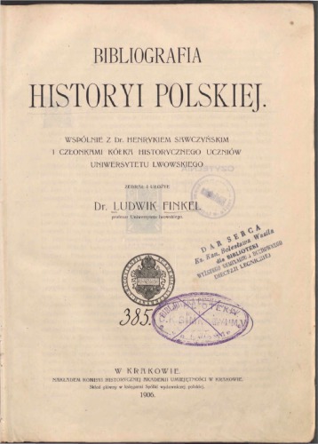 Bibliografia historyi polskiej