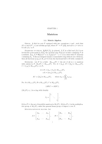 Advanced linear algebra [lecture notes]