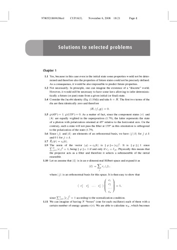 Solutions Manual for Quantum Mechanics