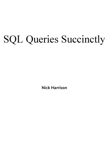 SQL Queries Succinctly