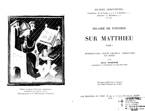Sur Matthieu, Chap. 1-13