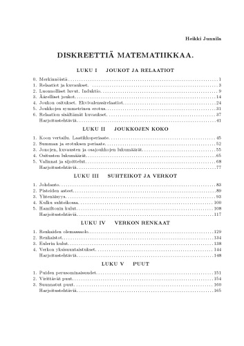 Diskreettiä matematiikkaa [lecture notes]