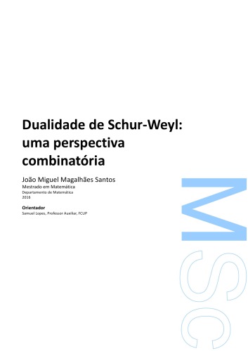 Dualidade de Schur-Weyl: uma perspectiva combinatória [Master thesis]