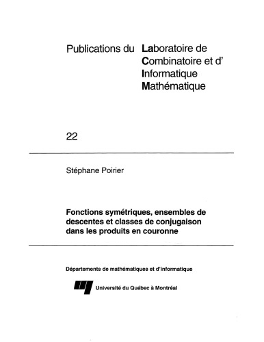 Fonctions symétriques, ensembles de descentes et classes de conjugaison dans les produits en couronne