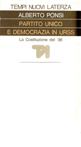 Partito unico e democrazia in URSS. La costituzione del ’36