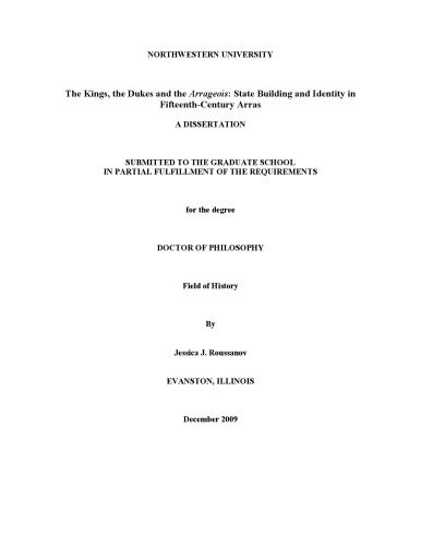 The kings, the dukes and the Arrageois: State building and identity in fifteenth-century Arras