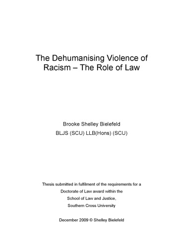 The dehumanising violence of racism: the role of law