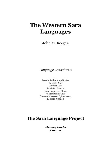 The Western Sara Languages