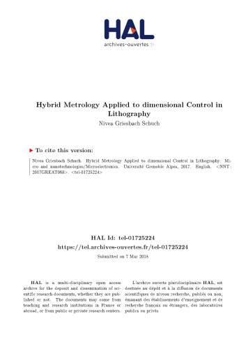 Métrologie Hybride pour le contrôle dimensionnel en lithographie