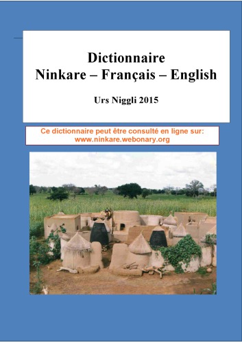 Dictionnaire Ninkare – Français – English