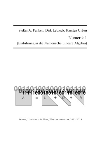 Numerik 1 (Einführung in die Numerische Lineare Algebra)
