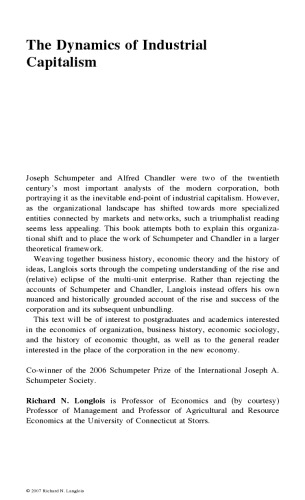 Dynamics of Industrial Capitalism: Schumpeter, Chandler, and the New Economy