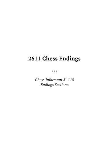 2611 Chess Ending: Chess Games