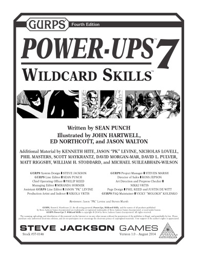 GURPS 4th edition. Power-Ups 7: Wildcard Skills