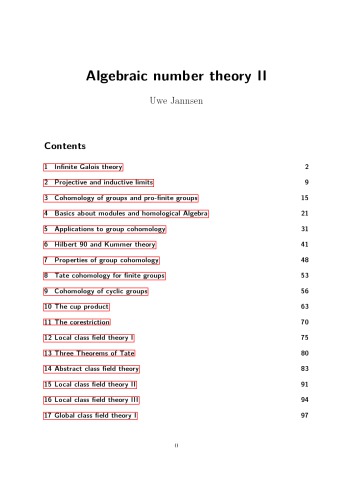 Algebraic number theory II